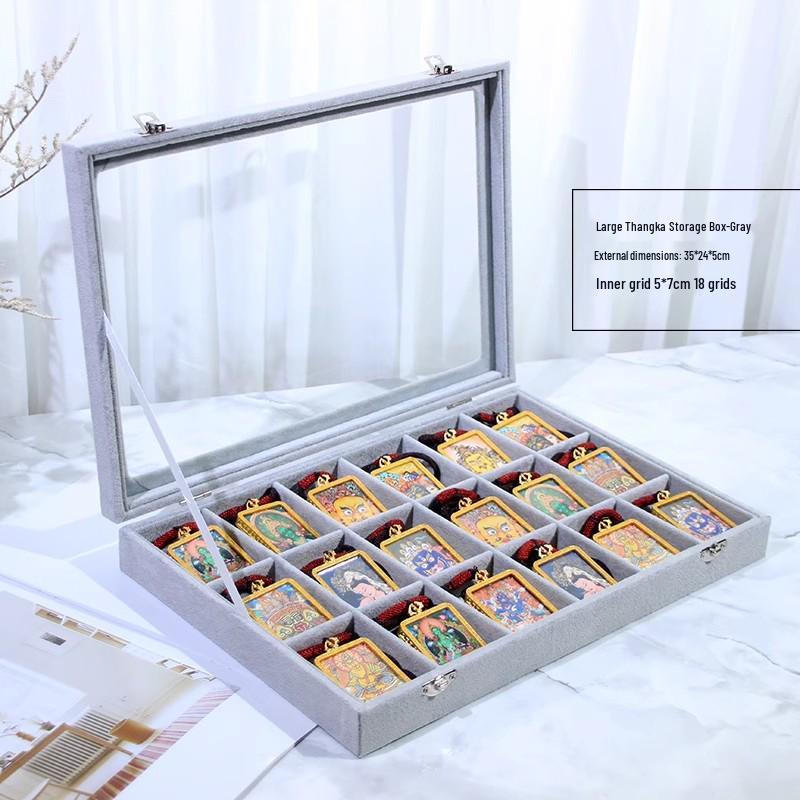 Transparent Glass Zippo Lighter Storage Box with Lid for Flint and Kerosene