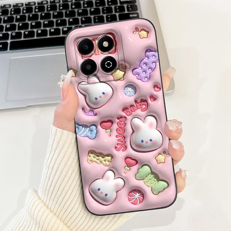 For Honor X6a Case WDY-LX1 Capa Cute Cartoon Soft Silicone Cover For HonorX6a X 6B X6 b Shell Matte Len Proective Phone Fundas