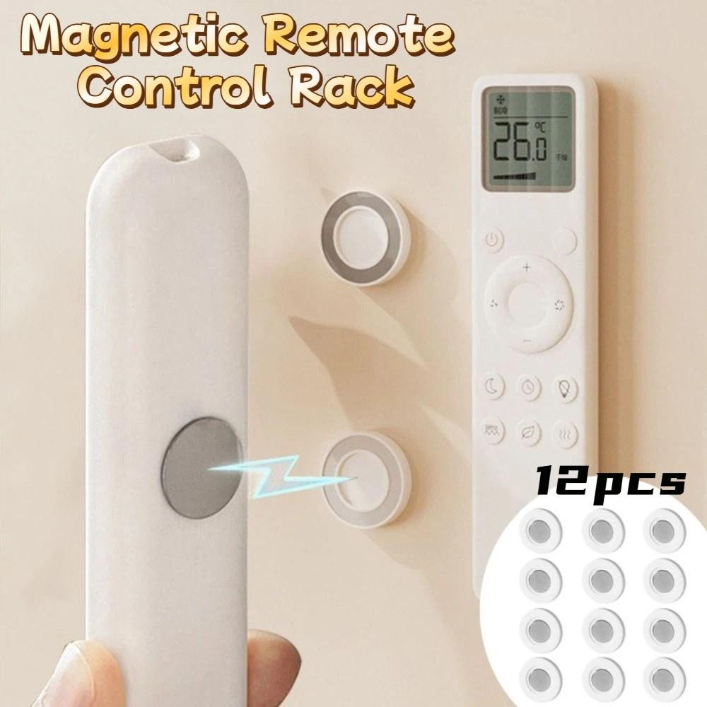 12pcs No Hole Punching Magnetic Remote Control Rack Dopamine Wall Mounted Storage Bracket Kitchen