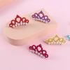 Crown Shape Bows with Faux Pearl Pets Hair Clips Dog Accessories Pet Hairpins Pet Grooming Supplies