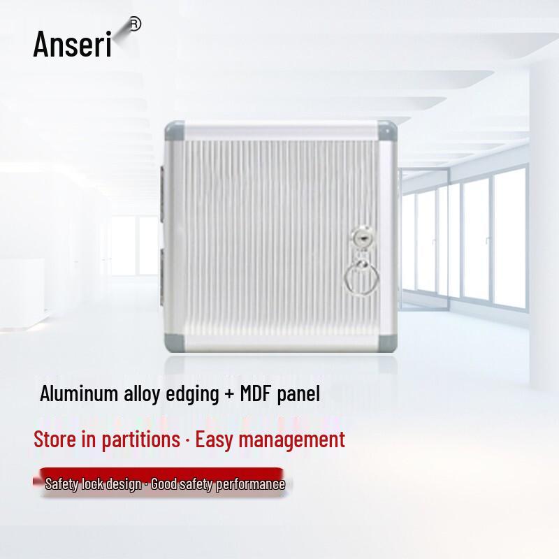 Wall-Mounted 12-Position Aluminum Key Cabinet