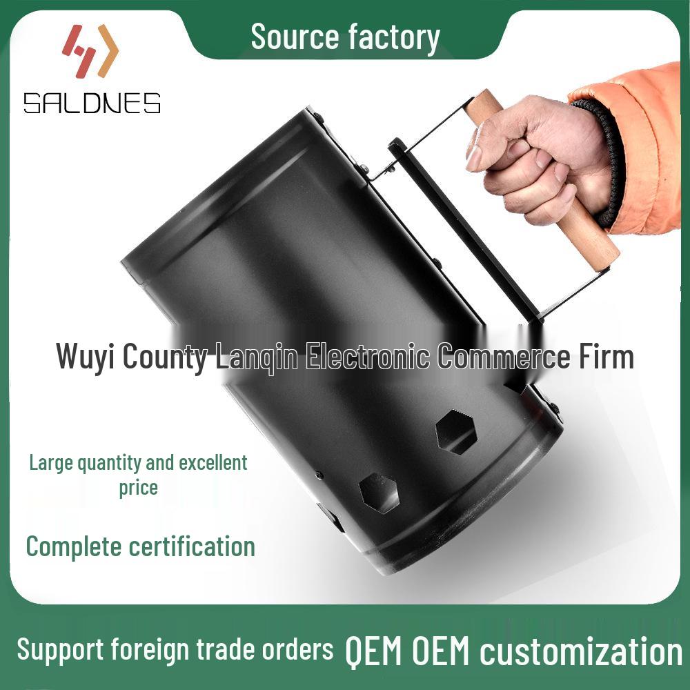 Stainless Steel Bonfire Charcoal Starter Bucket for Outdoor Grilling