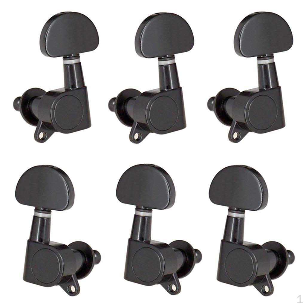 6 Pcs Sealed Guitar String Tuning Pegs Keys - 3 Left Right Machine Heads Knobs for