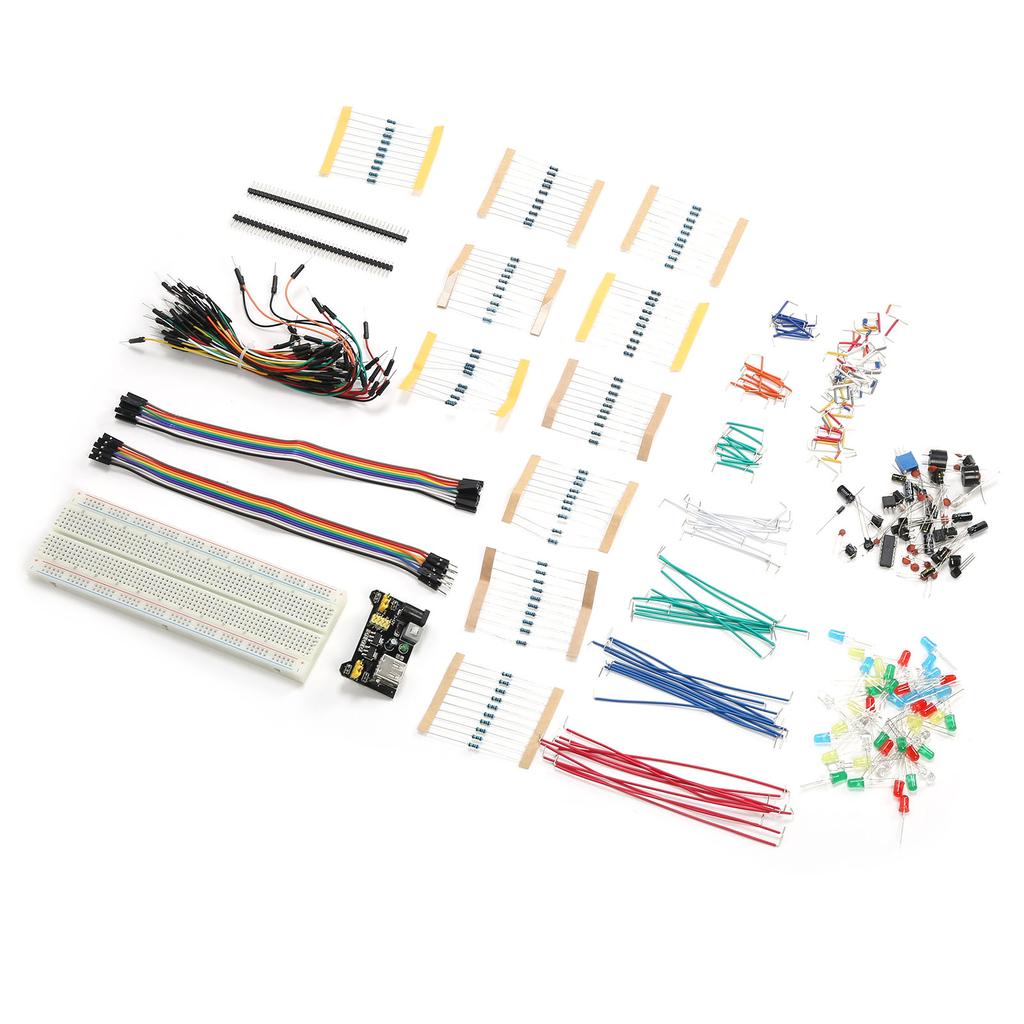 DIY Elektronikbausatz Überbrückungsleitungen Steckbrett Keramikkondensator Widerstand Modulset