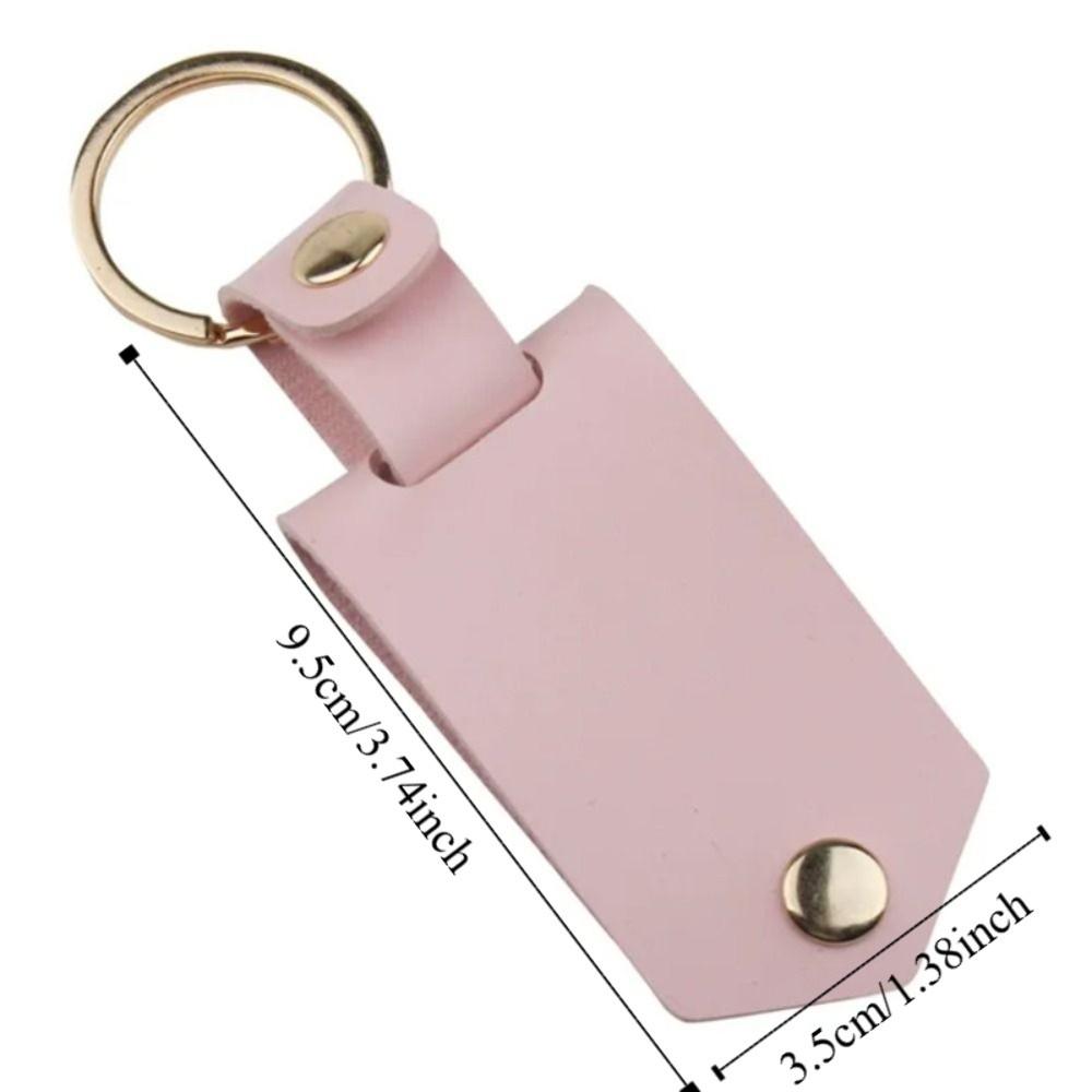Engraved Design PU Leather Key Cover Memorial UV Color Printing Keychain  Wedding Gift