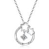 Lindon 925 Sterling Silber Klassische Damen Halskette Anhänger Zirkon Mode Geschenk