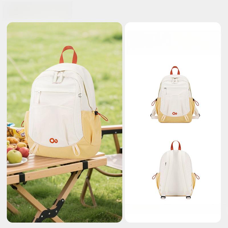 

Sporty Lightweight Color-blocked Backpack, Outdoor Large-capacity Casual Travel Bag, Simple Schoolbag for Primary School Students Hiking Trip