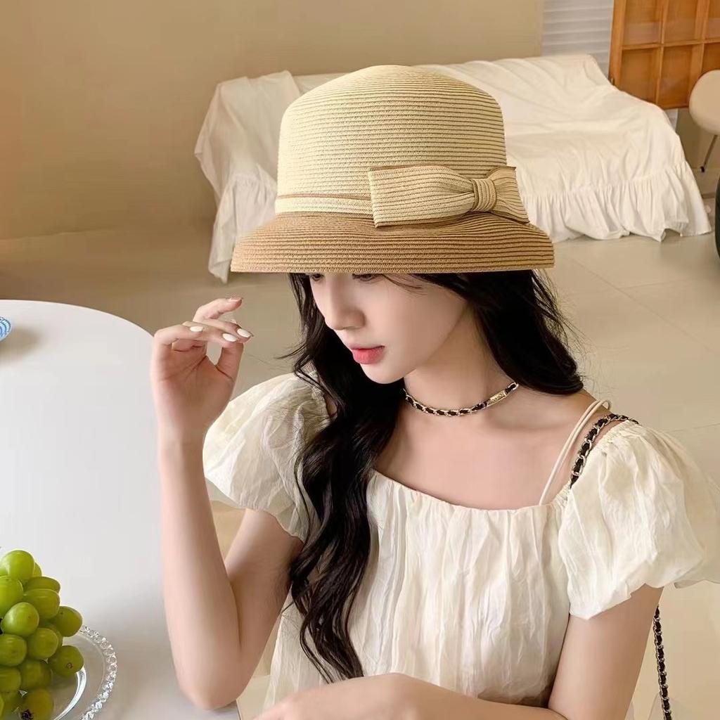 Japanese straw hat summer seaside beach vacation sunshade sunscreen hat Korean version versatile fisherman hat children
