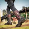 Fashion Men Knee High Leather Boots Winter Male Motorcycle Boots Gothic Punk Shoes Mens Outdoor Military Casual Tooling Boots Man