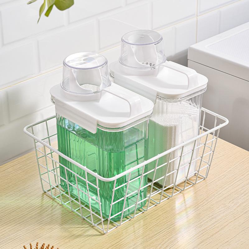 Großes Fassungsvermögen Waschmittel Spenderflasche 500ml, Weichspüler Leere Flasche, Duschshampoo Pumpflasche, Tragbarer Nachfüllbarer Behälter