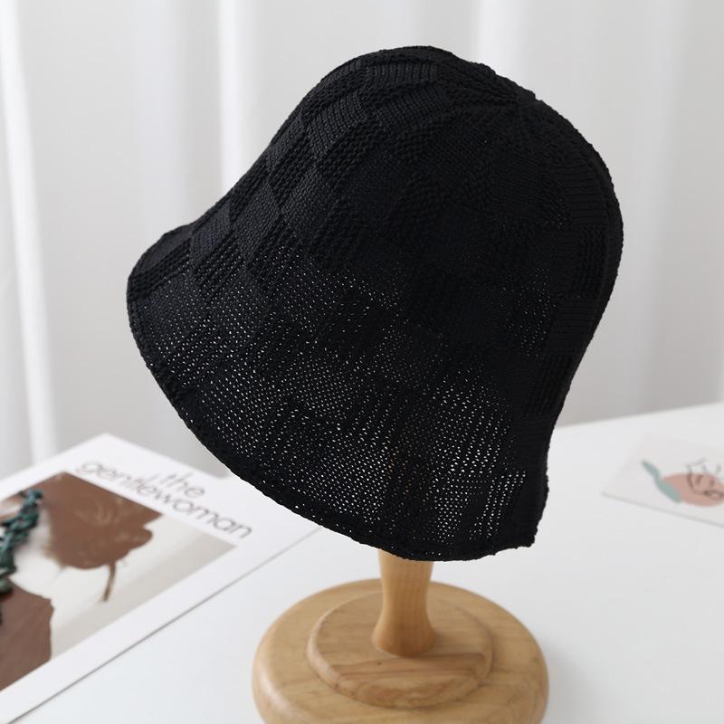 Braided Fisherman Cap Summer Autumn Decorative Bucket Hat for Women UV Protection Panama Sun Caps Vacation Beach Hats