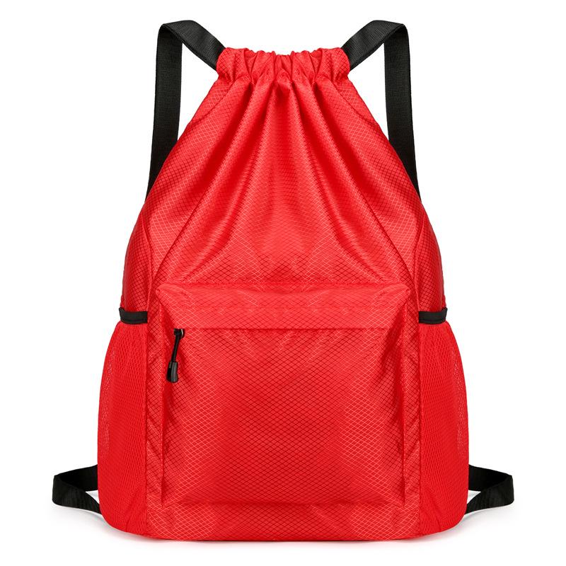 Herren Fitness Basketball Kordelzug Rucksack - Großes Fassungsvermögen, Wasserabweisend, mit Logodruck