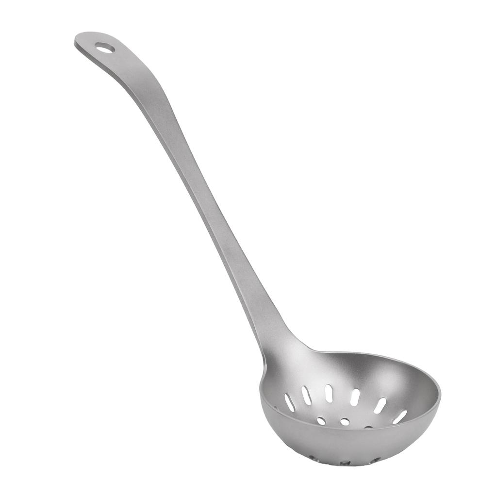 Ti Camping Spoon ened Scoop Head Ergonomic Handle with Hanging Hole for Outdoor Picnic Cooking Kitchen