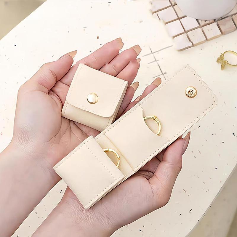 4 Fächer Schmuckaufbewahrungstasche Tragbare Mini-Schmucktasche Ohrringe Halskette Ring Organizer Tasche Reise Schmuckaufbewahrungskoffer