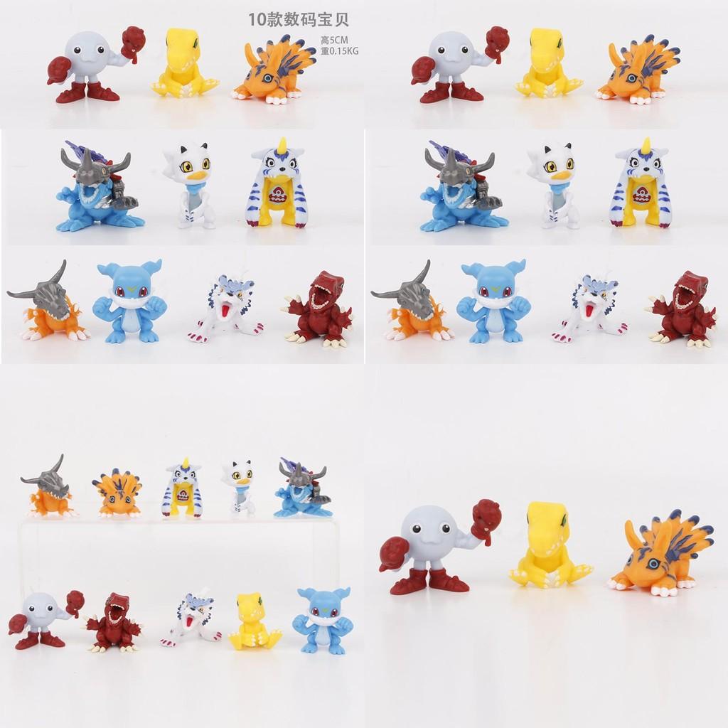 Digitalisiertes Digimon Vmon Agumon Gabumon Greymon Figurenset Sammlerspielzeug
