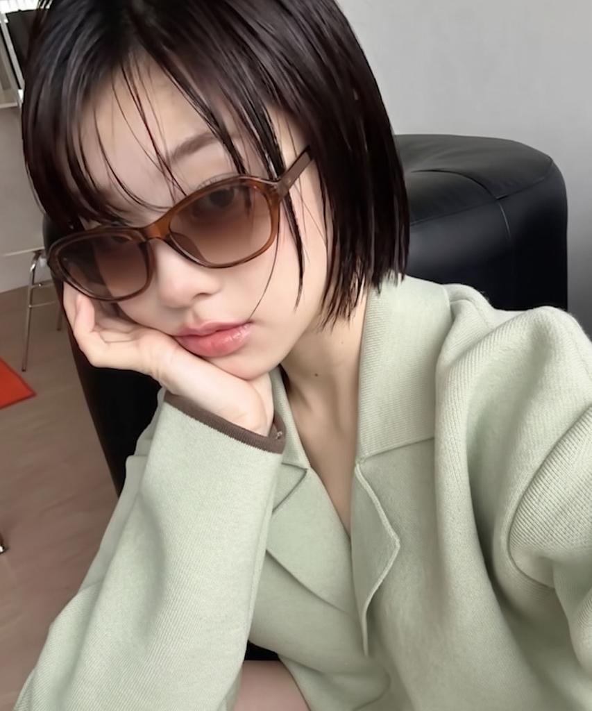 Tukyubeu Retro Cat-Eye Oval Sunglasses(Brown)
