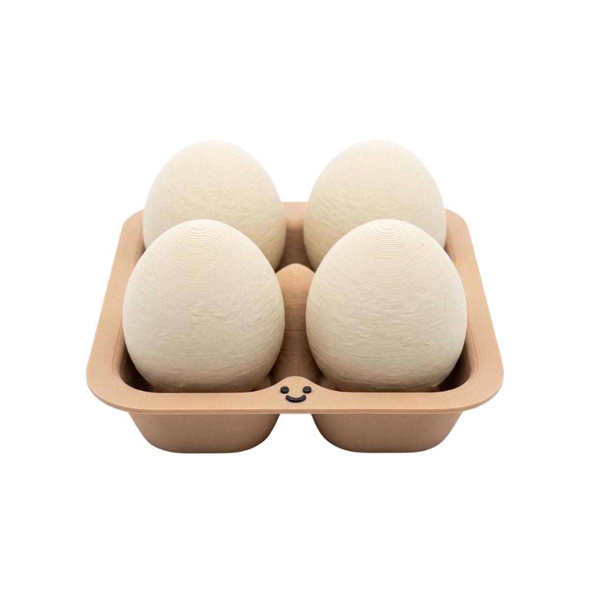 

1Piece Clickable Stress Ease Table Toy, Pla 3D Printed Material Egg Button Table Decor Set, Minimalist Beige Egg Shape