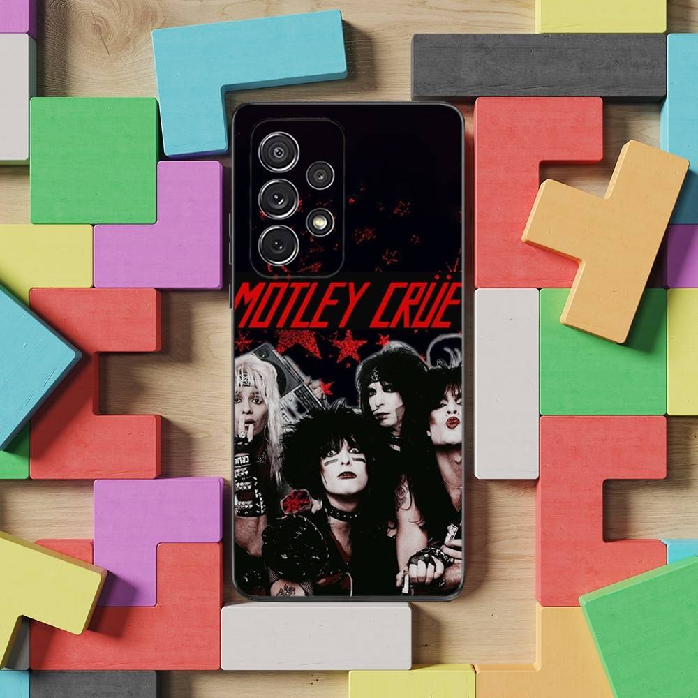 Rock Band M-Motley C-Crue Phone Case For Samsung S25,S24,S23,S22,S21,S20,S10,Ultra,Plus,Lite,FE,Soft Silicone Black Cover