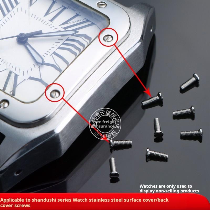 Pro hodinky Cartier Santos 100 Muži Ženy Šroub Kryt ciferníku Spodní kryt Šroub Šroub z nerezové oceli kovové Příslušenství Bezplatné nástroje