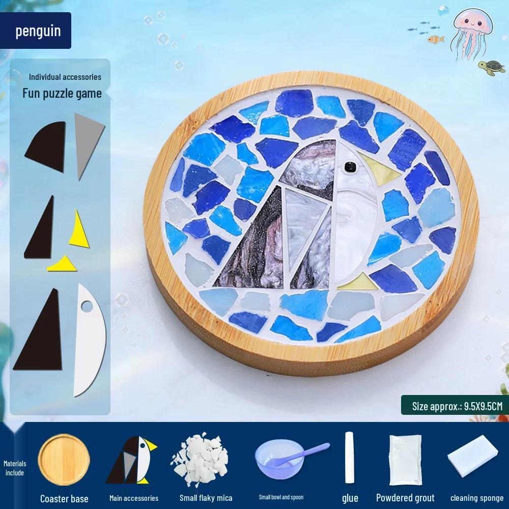 Mosaic Coaster DIY Kit: Creative Handmade Collage Art Set