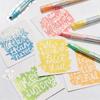 6pcs Dual-Tip Highlighters Set Erasable with Eraser & Glitter Tips Soft Highlighter for Journaling & Marking