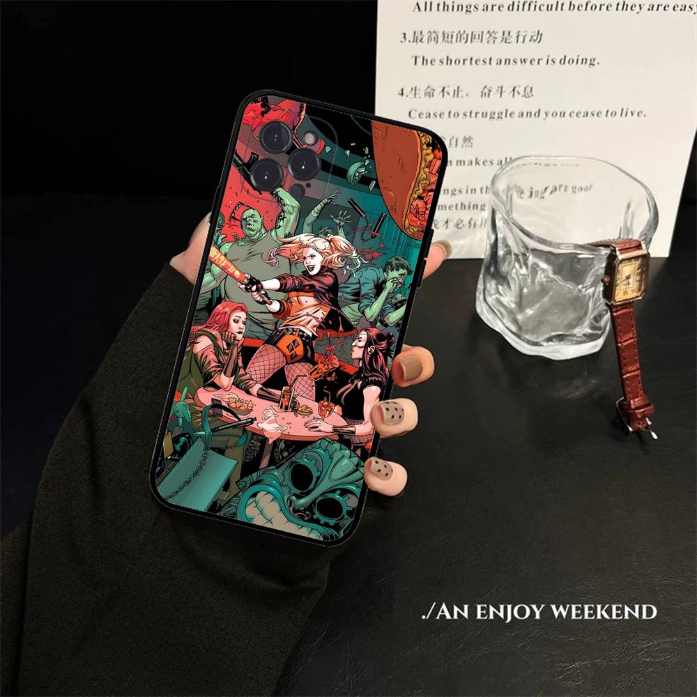 

Cool H-Harleys Q-Quinn Phone Case for iPhone 16 17 Air 15 14 13 12 11 Pro Max 16E Plus Fundas iPhone 16