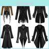 Elegant Gothic Style Long Coat For Men And Women In Dark Color Options Sizes S To Xxxl