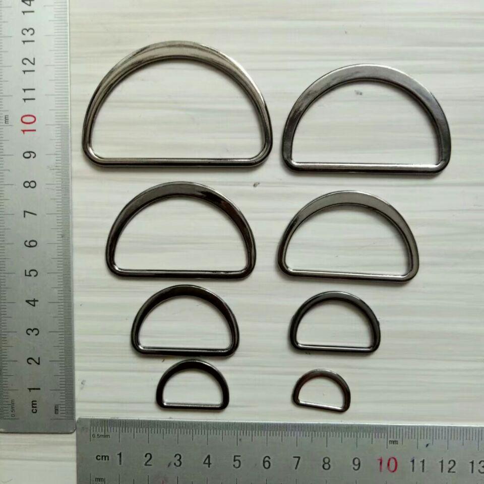 Zinc Alloy Semi-Circular D-Ring Buckles, Multiple Sizes 1.5 - 5.5cm