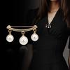 Anti-traffic Brooch Lapel Collar Simple Pearl Small Pins Pin Elegant Fixed Clothing Button Pin Accessories Female Long-Lasting Color Exquisite Brooch