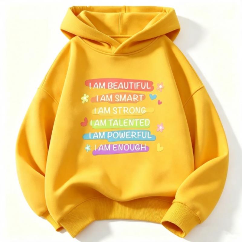 Spring Autumn Kids Hoodie Sweatshirt Lovely Fashion Letter Graphic Print Casual Boys and Girls' Daily Wear
