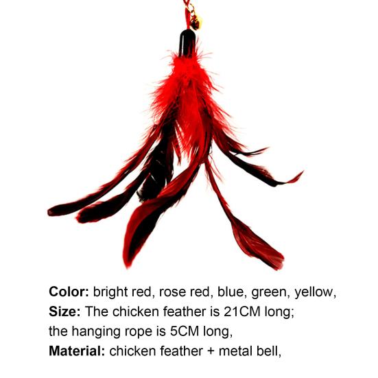 Kätzchenspielzeug, einfach zu installieren, nicht leicht zu zerbrechen, harmloser Kätzchen-Teaser, Glockenfederkopf für Haustiere