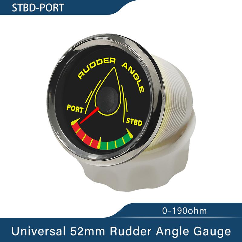 Neuestes Boot 52mm Ruderwinkelanzeige Messgerät Signal 0-190ohm mit 8 Farben Hintergrundbeleuchtung für Schiff Yacht Fahrzeug 9-32V