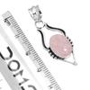 925 Sterling Silver Pendant Women Gemstone Handmade Jewelry Mothers' Day Gift Malachite Moonstone Rose Quartz Red Stone Smoky Topaz Tiger Eye Fashion