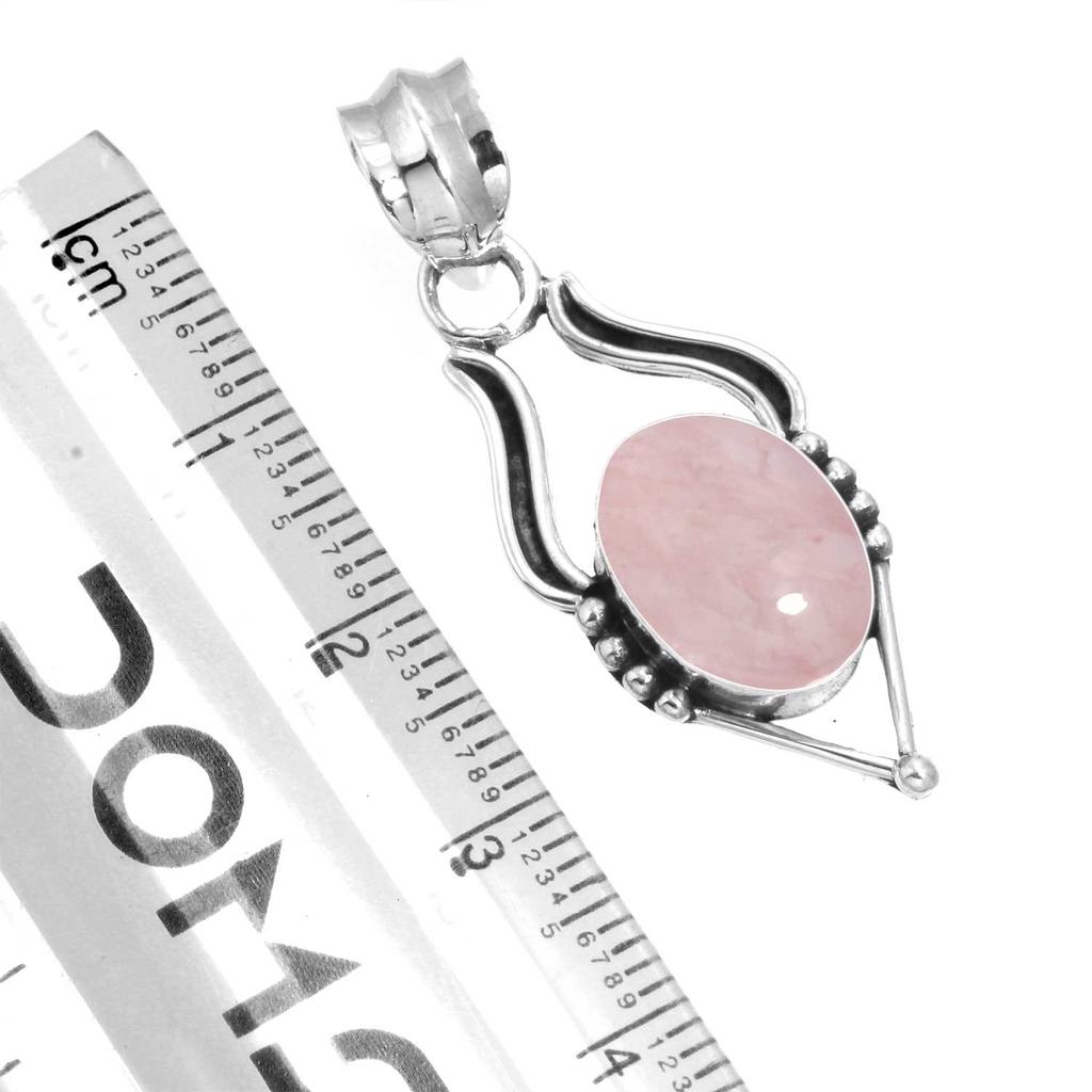 925 Sterling Silver Pendant Women Gemstone Handmade Jewelry Mothers' Day Gift Malachite Moonstone Rose Quartz Red Stone Smoky Topaz Tiger Eye Fashion