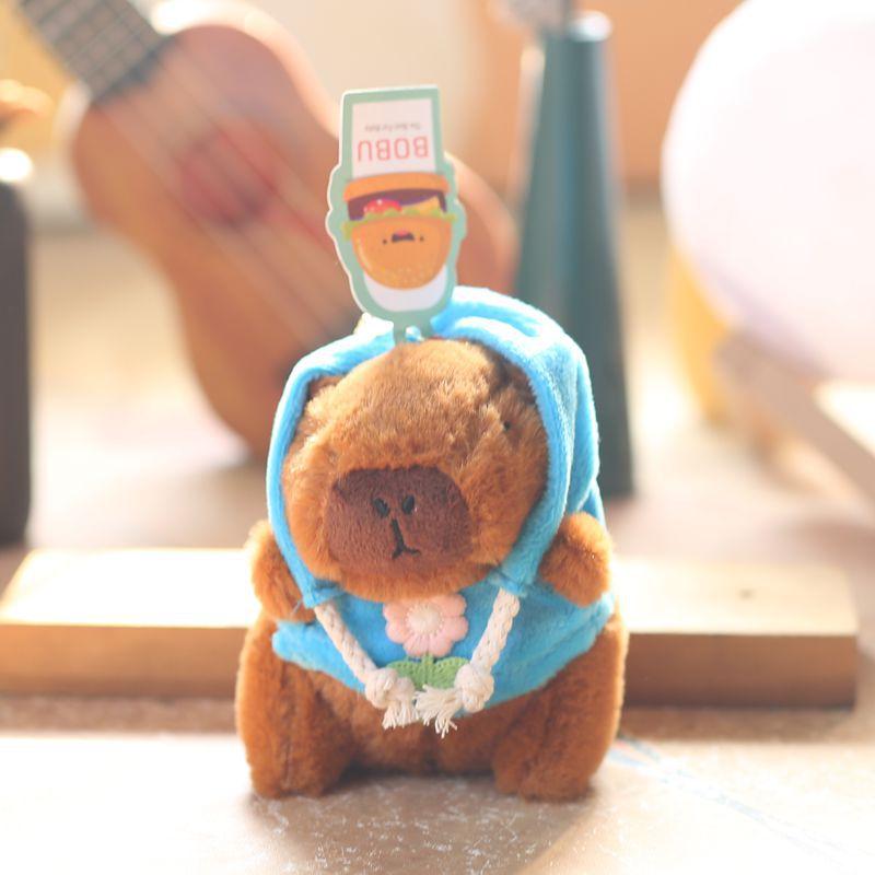 Cute Cute Sweatshirt Kapibala Pendant Plush Toy Doll Capybar Bag Hanging Keychain Doll