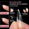 Art des Ongles Tampons pour Ongles Ultra-Courts Sans Gravure et Sans Marqueurs Doigt Faux Mat Européen et Américain 600 Pièces Tampons pour Ongles