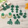 St. Patrick's Day Four-Leaf Clover & Horseshoe Sequin Earrings