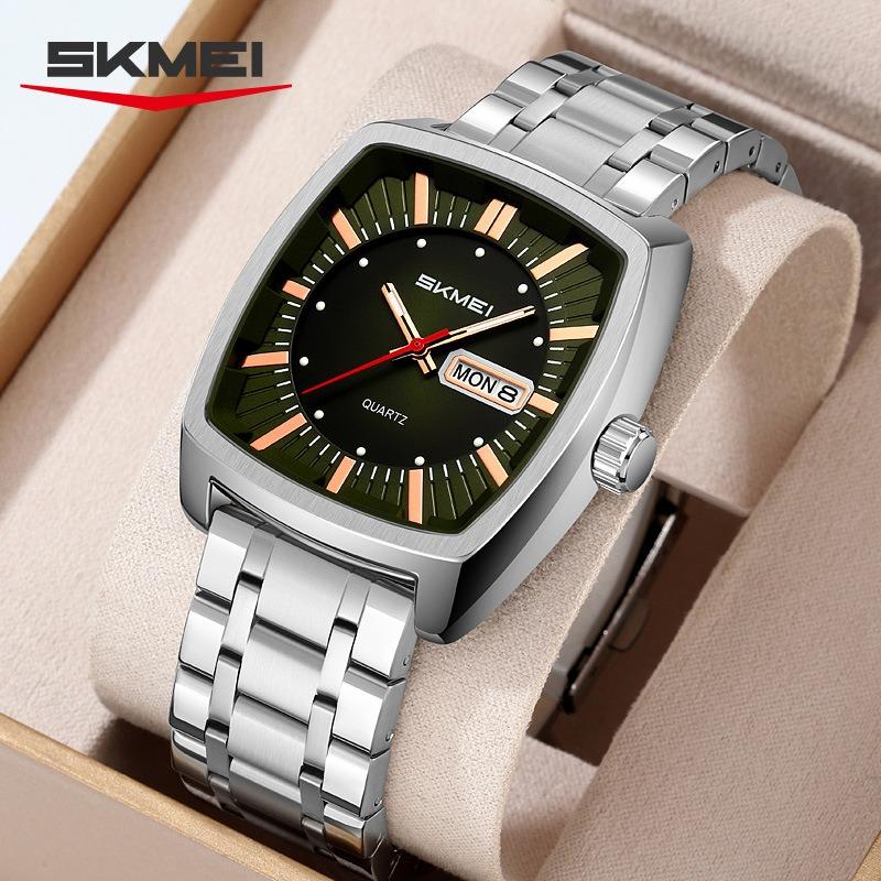 Watch Fashion Men's Watch Steel Belt Watch Calendar Business Quartz Watch Waterproof Luminous Watch Men's