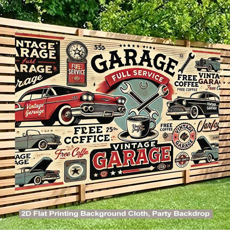 2D plane, 1 poster in retro garage style design, suitable for living room, bedroom and office.