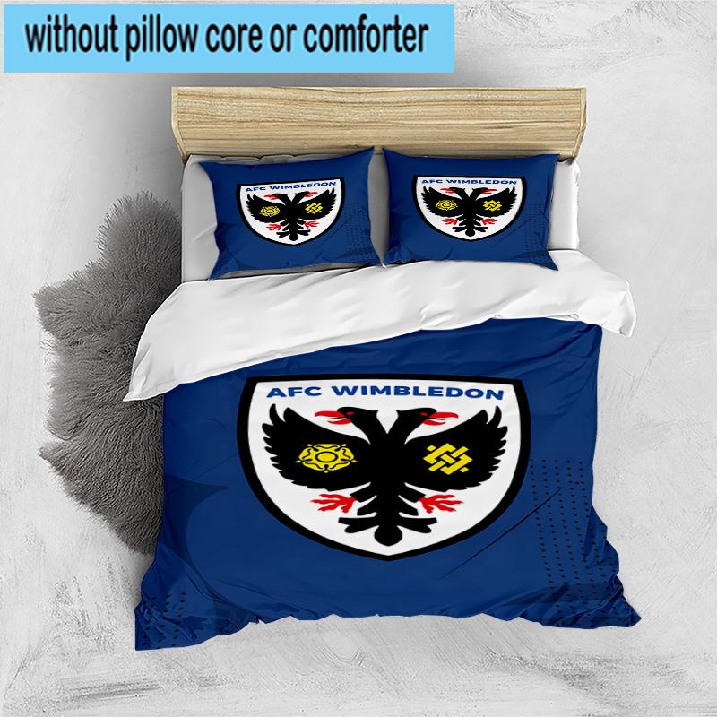 3pcs Afc Crest Printed Bedding Set Duvet Cover Closure Includes 1 Duvet Cover & 2 Pillowcases Bedding Sets Home Decor Gifts