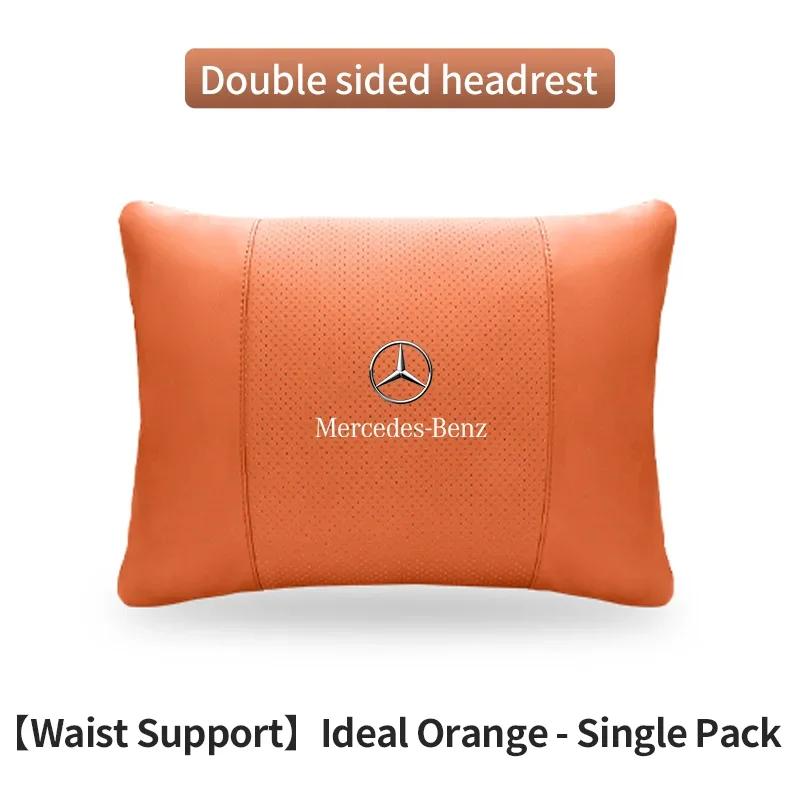Car Sticker Car Headrest Neck Support Lumbar Rest Cushion Neck Pillow For Mercedes-Benz A B C E S V R-Class A45 C43 CLA GLA GLB