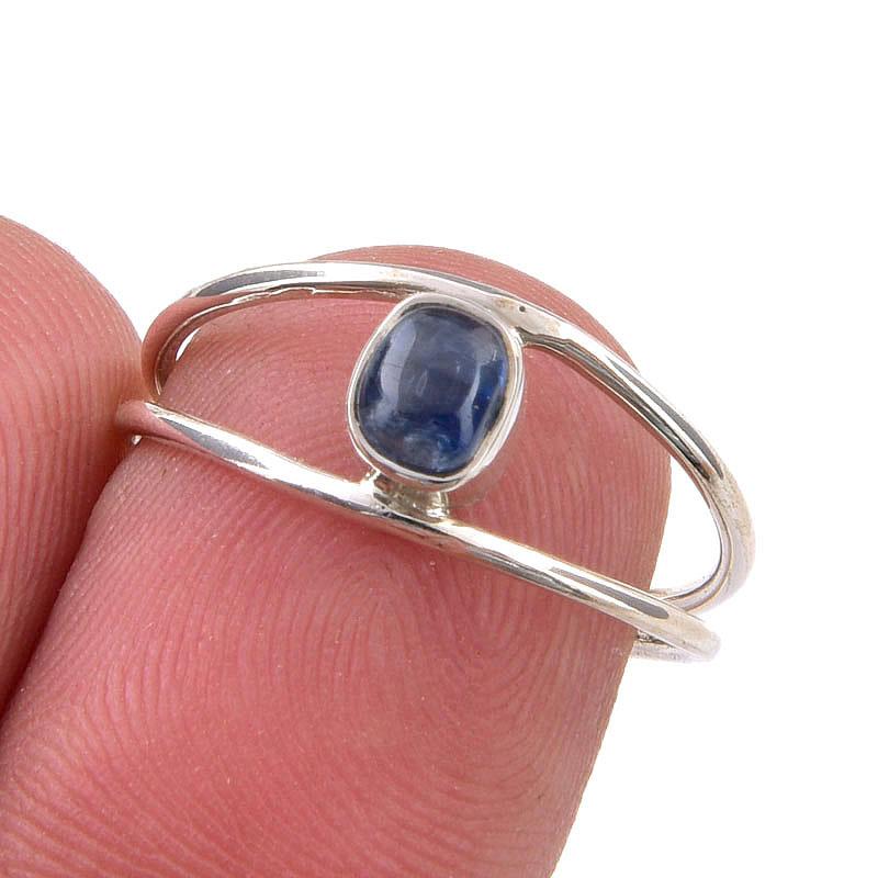 

Natural Kyanite Gemstone Handmade 925 Sterling Silver Jewelry Ring Size 6.5 G9M66