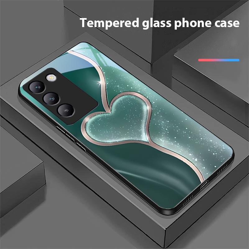 Gradual Love Big For Y72 33S 11 03 36 96 Lite 35 16 Iqoo 12 V40 SE 5G 29 40 21 30 X80 Pro Vivo Tempered Glass Phone Case Black