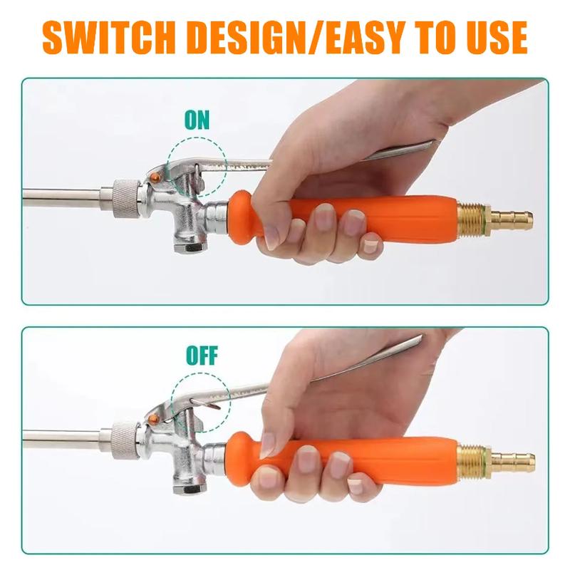 Sprayer Wand Stainless Steel Adjustable with Copper Nozzle Sprayer Rod for Garden Watering Plants Cleaning Car