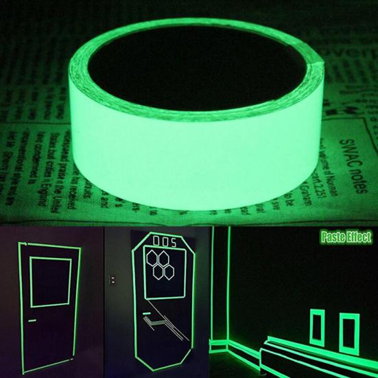 10m Self Adhesive Luminous Photoluminescent Tape Glow In Dark Home Warning Decor