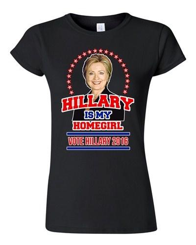 Junior Hillary Is My Homegirl Vote For President 2016 Election DT T-Shirt Tee Unisex T-Shirt L