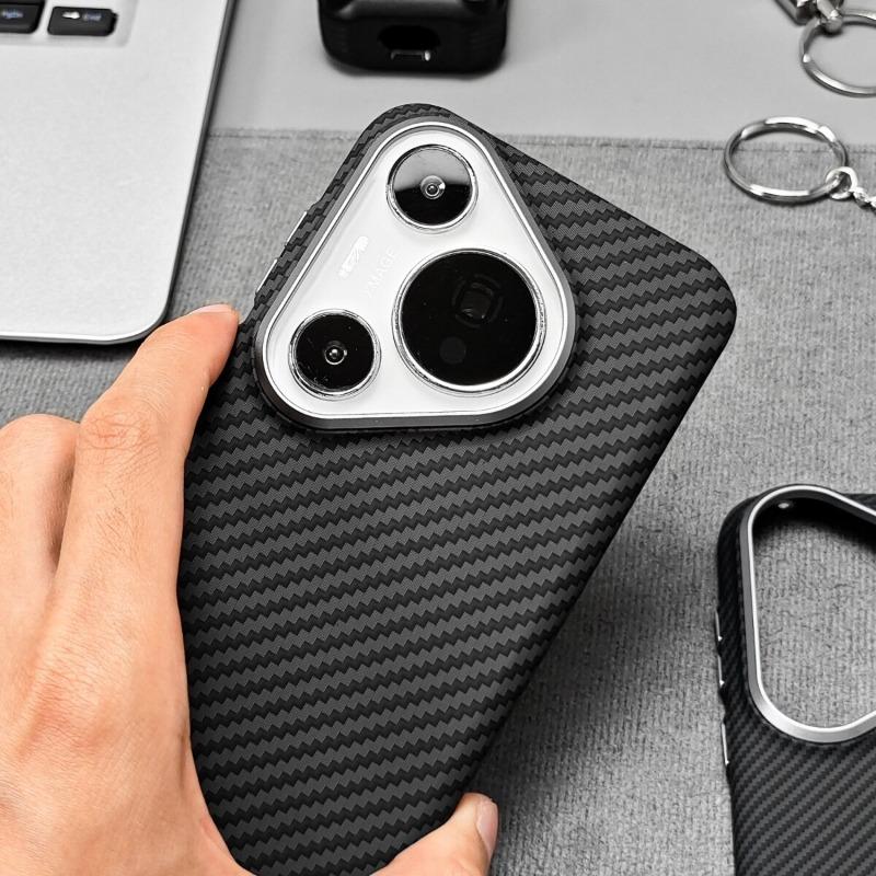 For Huawei Pura 70 Pro Pura 80 Pro+ Pura80 Ultra Case Magnetic Matte PC Carbon Fiber Pattern Hard Cover Metal Lens Frame Shell
