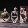 Nordic Creative Sandstone Meditating Figure Ornament for Home, Office, or Living Room Decor