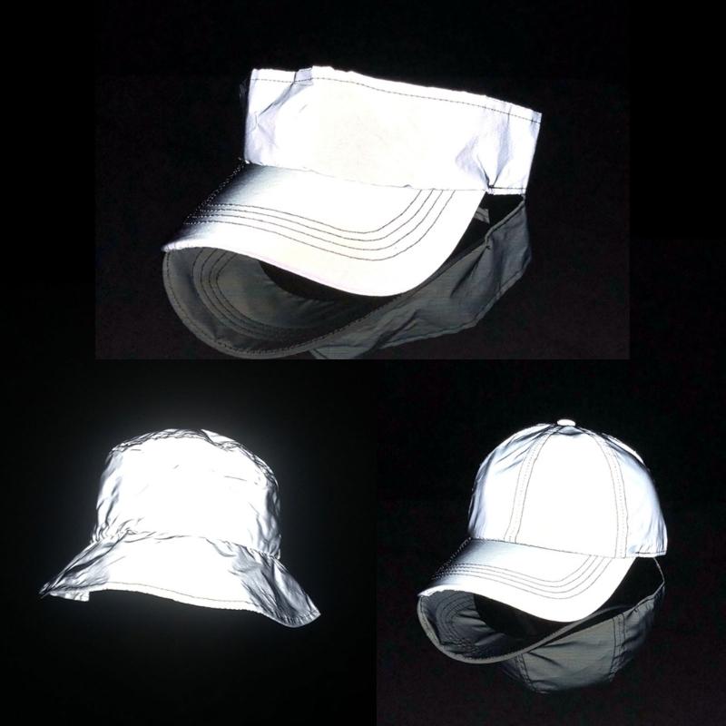 Reflective Silver Baseball Hat Outdoor Sports Hat Night Safety Cycling Hat for Outdoor Sports and Night Safety