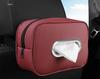 Car Tissue Box Holder Leather Sun Visor Center Console Armrest Mount Napkin Case Universal Fit Road Trip Organizer Easy Install